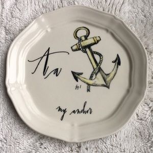 ⚓️Anthropologie Linea Carta Diva Pyari Canapé A Plate Anchor